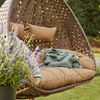 HOME DELUXE 'TWIN' Hängesessel für 2 Personen, Polyrattan, Braun, mit Regenabdeckung Bild 4