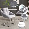 Samtstuhl 2er-Set–Ergonomischer Büro-und Gamingstuhl,Komfortabler Home-Office Stuhl,Grau Samtbezug Bild 5