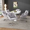 Samtstuhl 2er-Set–Ergonomischer Büro-und Gamingstuhl,Komfortabler Home-Office Stuhl,Grau Samtbezug Bild 2