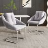Samtstuhl 2er-Set–Ergonomischer Büro-und Gamingstuhl,Komfortabler Home-Office Stuhl,Grau Samtbezug Bild 4
