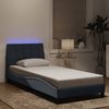 Einzelbettgestell Design für Erwachsene mit LED ohne Matratze Dunkelgrau 90x190 cm Samt d3531e Bild 2