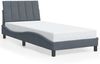Einzelbettgestell Design für Erwachsene mit LED ohne Matratze Dunkelgrau 90x190 cm Samt d3531e Bild 5