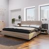Bett 160x200 cm mit 2 Nachttischen, ohne Matratze, Sonoma-Eiche/Dunkelgrau, Massivholz Bild 3