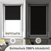 Sekey Seitenzugrollo Verdunkelung ohne Bohren Blickdicht Schwarz 130x150cm Bild 3