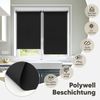 Sekey Seitenzugrollo Verdunkelung ohne Bohren Blickdicht Schwarz 130x150cm Bild 2