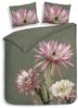 Heckett and Lane Bettwäsche Heckett & Lane Satin Bettwäsche 135x200 Mesa Forest Green Kaktusblüte, Mako-Satin, 2 teilig, für den Sommer und Winter Bild 3