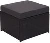 Poly-Rattan Garnitur HWC-J34, Balkon-/Garten-/Lounge-Set Sitzgruppe Sofa, Staufach ~ schwarz, Kissen dunkelgrau Bild 5