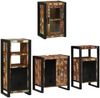 vidaXL Badezimmermöbel-Set mit Regal 4 pcs Mehrfarbig Massives Altholz 3305695 Bild 2
