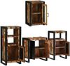 vidaXL Badezimmermöbel-Set mit Regal 4 pcs Mehrfarbig Massives Altholz 3305695 Bild 4