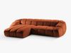Micadoni Ecksofa Diana 4-Sitzer Links Strukturierter Samtstoff Terrakotta Bild 2