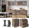 Küchenunterschrank R-Line Edelgrau 60 cm mit Schubladen, ohne Arbeitsplatte Vicco Bild 3