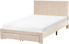 Bett mit Schubladen Samtstoff LONZAC 120 x 200 cm Beige Bild 4