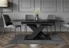 Home Collective Esstisch ausziehbar Tisch Küchentisch Esszimmertisch Ausziehtisch (Esszimmer Küche Wohnzimmer Esstisch erweiterbar), modernes Design mit X-Gestell, 140-180x80 cm Schwarz Marmor-Optik Bild 4