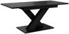 Home Collective Esstisch ausziehbar Tisch Küchentisch Esszimmertisch Ausziehtisch (Esszimmer Küche Wohnzimmer Esstisch erweiterbar), modernes Design mit X-Gestell, 140-180x80 cm Schwarz Marmor-Optik Bild 2