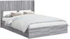 vidaXL Bettgestell mit Stauraum und Kopfteil Grau Sonoma 150x200 cm 3414376 Bild 2