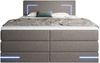 wonello Boxspringbett Detroit, Stoff Bett mit LED Beleuchtung, Bettkasten und Topper Bild 3
