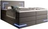 wonello Boxspringbett Detroit, Stoff Bett mit LED Beleuchtung, Bettkasten und Topper Bild 2