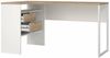 Dmora Schreibtisch Moire, Mehrzweckschreibtisch, Bürotisch für PC, Eckschreibtisch, 145x81 h77 cm, Weiß und Eiche Bild 4