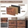 Refined Living Kommode Schubkastenkommode mit 2/4/5 /7/8/9 Schubladen stabilem Stahlrahmen (Sideboards mit Holzplatte und leicht zu ziehendem Griff für Schränke, wasserdicht Geeignet für Wohnzimmer, Kinderzimmer, Flur, Schlafzimmer), Große Kapazität, A... Bild 3