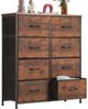 Refined Living Kommode Schubkastenkommode mit 2/4/5 /7/8/9 Schubladen stabilem Stahlrahmen (Sideboards mit Holzplatte und leicht zu ziehendem Griff für Schränke, wasserdicht Geeignet für Wohnzimmer, Kinderzimmer, Flur, Schlafzimmer), Große Kapazität, A... Bild 4