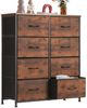 Refined Living Kommode Schubkastenkommode mit 2/4/5 /7/8/9 Schubladen stabilem Stahlrahmen (Sideboards mit Holzplatte und leicht zu ziehendem Griff für Schränke, wasserdicht Geeignet für Wohnzimmer, Kinderzimmer, Flur, Schlafzimmer), Große Kapazität, A... Bild 1