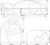 Kinderbett Dino inkl. Matratze + Lattenrost 90x200 cm Bild 3