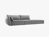 Micadoni Sofa Kaelle 4-Sitzer Rechts Samt Bluvel Grau Bild 2