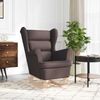 vidaXL Schaukelsessel Dunkelbraun 74x90x102 cm Stoff 4016923 Bild 3