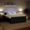 vidaXL Boxspringbett mit Matratze Schwarz 180x200 cm Samt 3290114 Bild 5