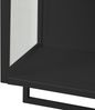 Tisch 60x23x78 cm, wandmontiert, Glas- und Metallkorpus mit geriffeltem Glas in Schwarz Bild 5
