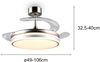 LED Deckenleuchte VOLDA mit Ventilator und Fernbedienung Ø 49cm - max. 106cm Bild 4