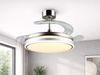 LED Deckenleuchte VOLDA mit Ventilator und Fernbedienung Ø 49cm - max. 106cm Bild 1