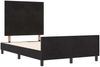 vidaXL Boxspringbett mit Kopfteil Schwarz 120 x 190 cm Samt 3344929 Bild 5
