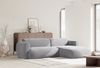 Selsey 'Emia' Ecksofa mit Chenillebezug und Schlaffunktion, Grau, rechts Bild 3