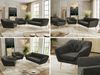 Wohnzimmerset PIRS 1-1-3, Skandinavisches 3-Sitzer Sofa mit Sesseln, Sofa mit Wellenfederung, Buche Füße, Skandinavisches Möbelset - Dunkelgrau Velvet Bild 2