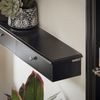 SoBuy FRG43-SCH Wandregal mit schublade, MDF, Lackiert, Schwarz, 64 x 10 x 15 cm Bild 4