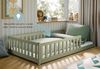 Kids Collective Kinderbett Bodenbett Bett mit Rausfallschutz & Lattenrost Montessori Bett Kinder (Jungen, Mädchen, Kinder, weitere Größen 80x160, 80x180, 90x190, 90x200, 140x200 cm), Jugendbett Einzelbett optional mit Matratze Olivgrün Kiefer 120x200 cm Bild 3