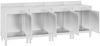 Edelstahl Arbeitsschrank mit Aufkantung LEDO 240x60x96cm, Mit Staufach, Edelstahl Gastro-Arbeitstisch Arbeitsfläche Gastro-Küchenschrank Bild 2