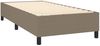 vidaXL Boxspringbett mit Matratze & LED Taupe 100x200 cm Stoff 3134857 Bild 5