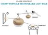 Licht-Erlebnisse Gartenleuchte CHERRY, LED fest integriert, Warmweiß, LED USB Akku Haken Magnet Ø 11 cm 2700 K Dimmer Fernbedienung IP54 Bild 3