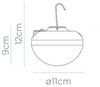 Licht-Erlebnisse Gartenleuchte CHERRY, LED fest integriert, Warmweiß, LED USB Akku Haken Magnet Ø 11 cm 2700 K Dimmer Fernbedienung IP54 Bild 4