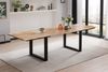 Esstisch Baumkante Akazie natur 200(300)x100 Ansteckplatten schwarz PAULO 161790841 Bild 2