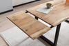 Esstisch Baumkante Akazie natur 200(300)x100 Ansteckplatten schwarz PAULO 161790841 Bild 4