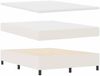vidaXL Boxspringbett Creme und Weiß 140 x 190 cm Cordstoff 3337464 Bild 5