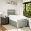 vidaXL Boxspringbett mit Matratze Hellgrau 80x200 cm Samt 3294496 Bild 5