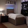 vidaXL Boxspringbett mit Matratze Hellgrau 80x200 cm Samt 3294496 Bild 4