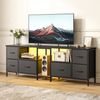 Bestier TV-Schrank TV-Schrank mit mehreren Schubladen, davon 6 Stoffschubladen160*30*55 Bild 2