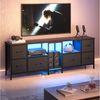 Bestier TV-Schrank TV-Schrank mit mehreren Schubladen, davon 6 Stoffschubladen160*30*55 Bild 4