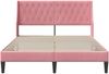 vidaXL Bettrahmen mit Kopfteil Rosa 140 x 200 cm Samt 42027433 Bild 4