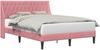 vidaXL Bettrahmen mit Kopfteil Rosa 140 x 200 cm Samt 42027433 Bild 2